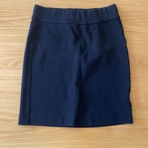 Black ponte mini skirt